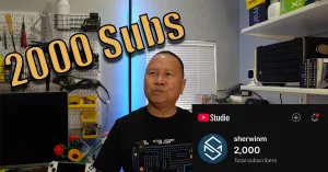 Guy looking up at 2000 subs text