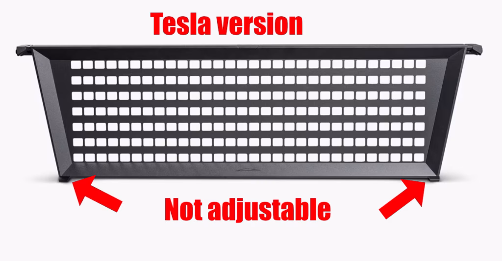 Tesla divider not adjustable